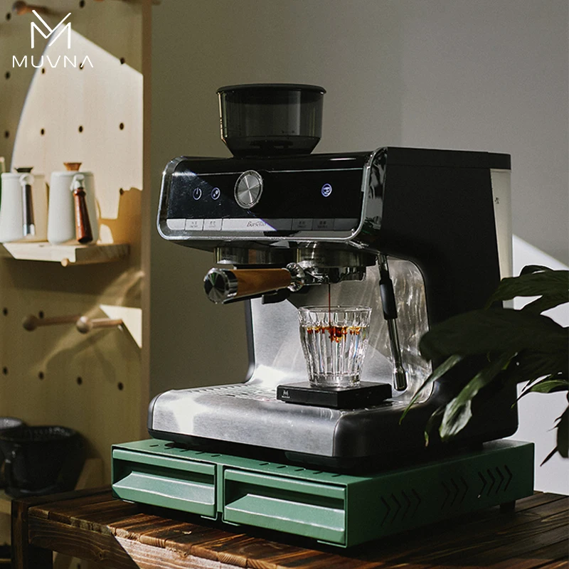 MUVNA – boîte à expresso pour bar, boîte de rangement pour café, conteneurs à expresso en métal à do