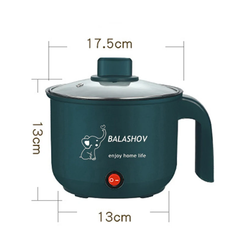 Mini cuiseur multiadhésif 1,8 l, Machine de cuisson simple/Double couche, marmite électrique multifo
