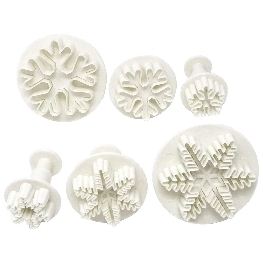 Ensemble d'outils de gaufrage en plastique de qualité alimentaire, 6 pièces/ensemble, coupe-piston d