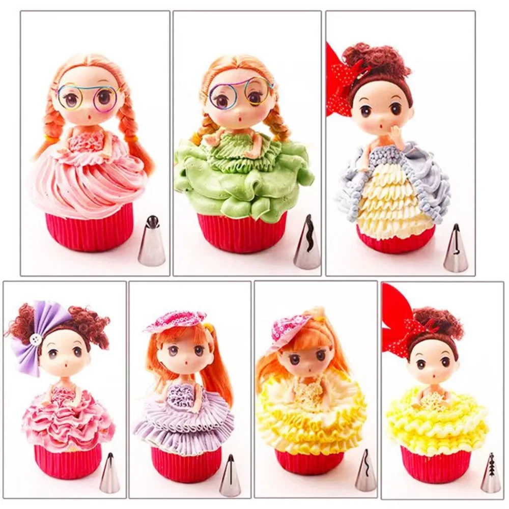 Buse à gâteau en acier inoxydable, tête de Tube, bricolage, jupe bouffante de pâtisserie, buses de t