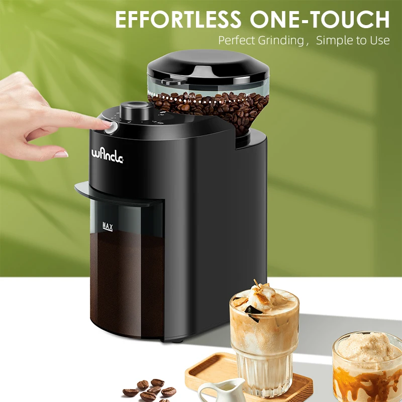 Wancle – moulin à café électrique réglable, broyage de grains de café conique avec 28 réglages de br