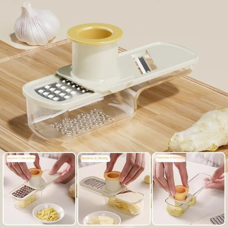 Broyeur d'ail 3 en 1, Mini hachoir à ail, robot culinaire, outil de presse, broyeur pour épices, cui