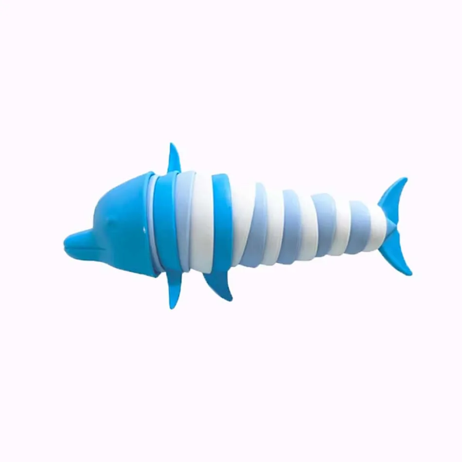 Nouveau Jouet Sensoriel Articulé 3D Requin Dauphin Bleu 2026 pour Enfants – Amusant, Décompression C