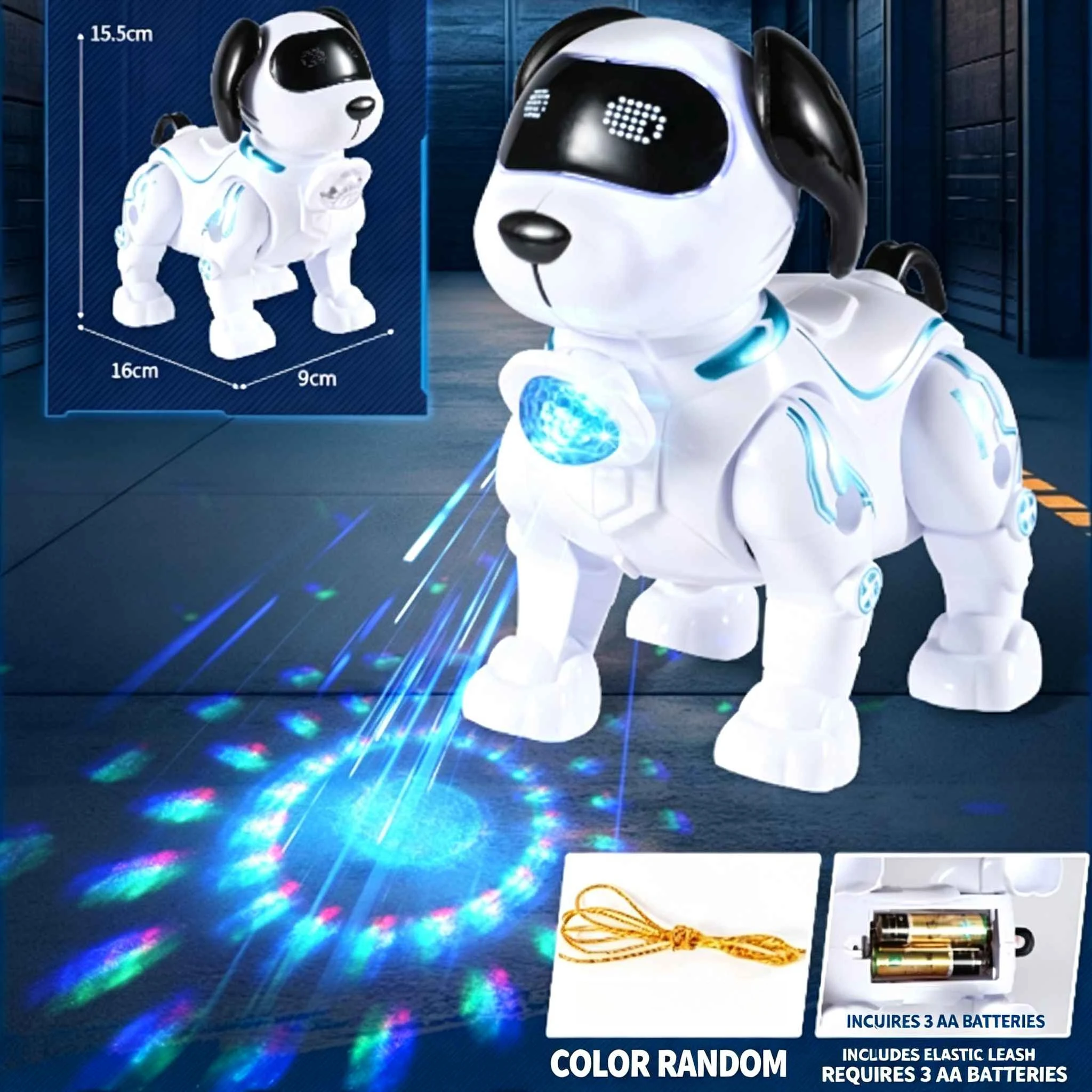 Robot chien électronique sensible au toucher, intelligent, qui marche, danse et fait des cascades, j