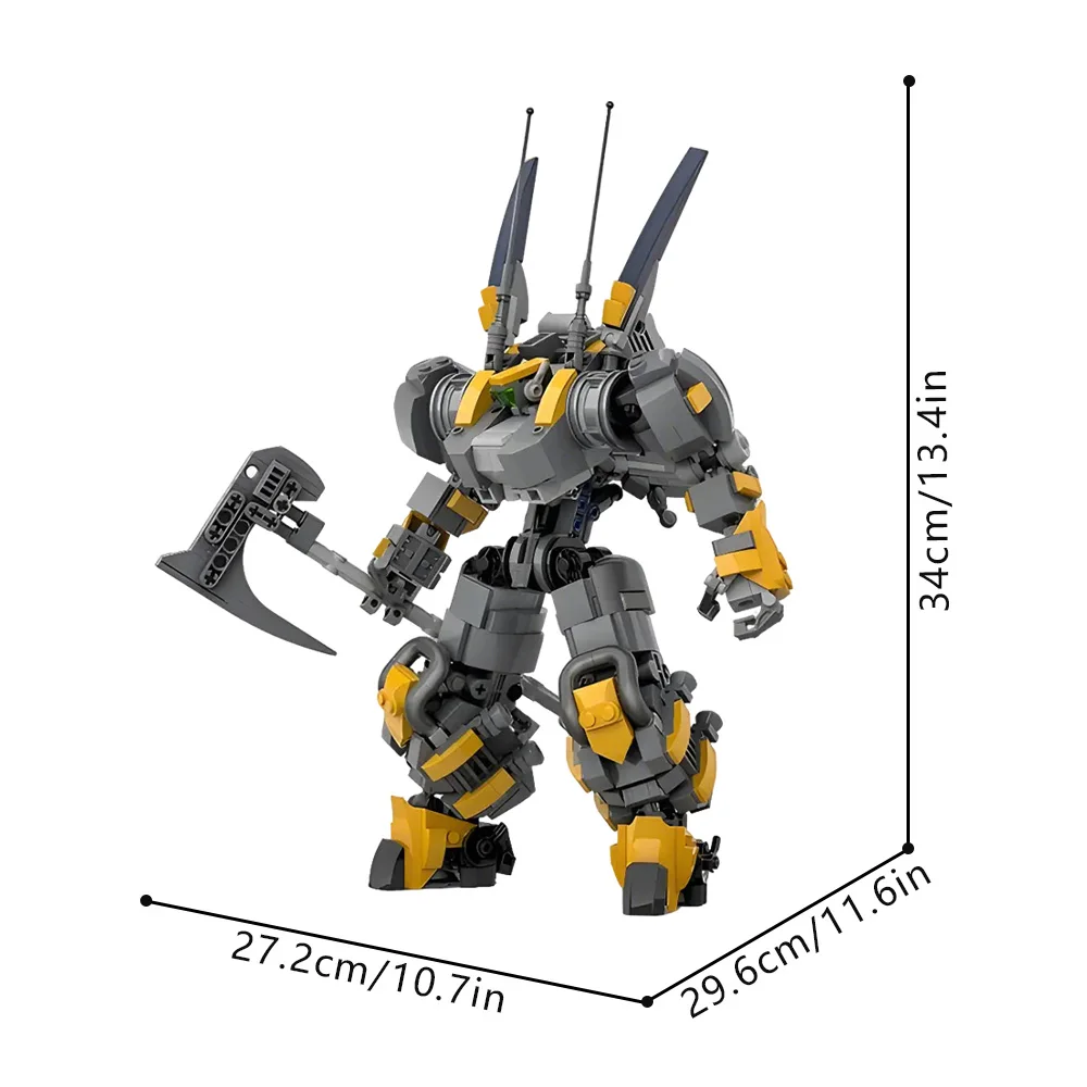 Modèle de robot MOC Raider en blocs de construction, Robot de soutien armé des Guerres du Futur, Bri