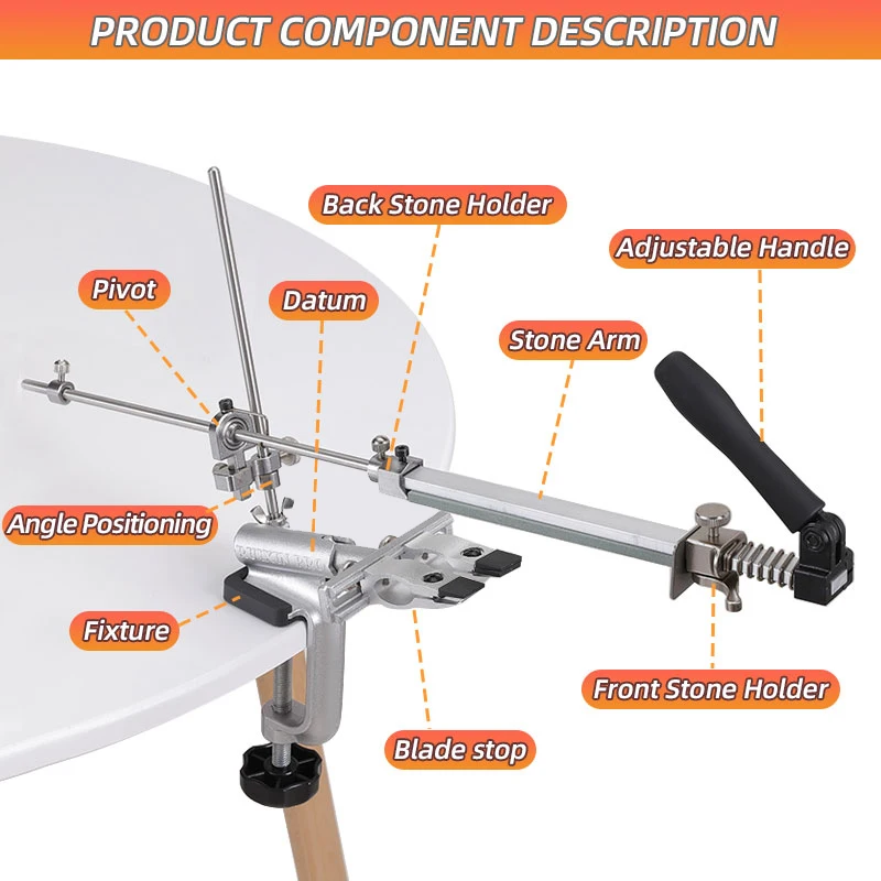 RUIXIN PRO RX 009 Machine à aiguiser les couteaux à Angle fixe professionnel barre de diamant pierre
