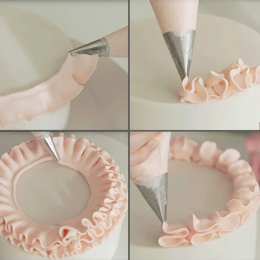 Buse à gâteau en acier inoxydable, tête de Tube, bricolage, jupe bouffante de pâtisserie, buses de t