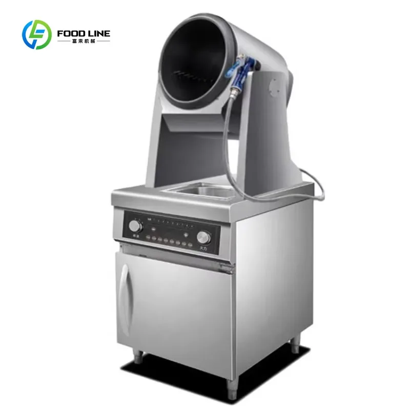 Robot de cuisine commercial personnalisé pour restaurant, machine de cuisson wok entièrement automat