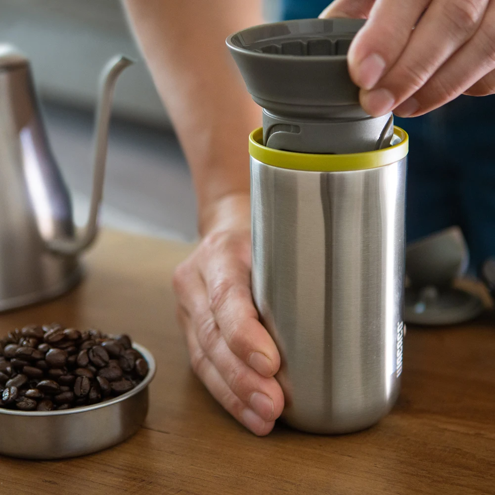 WACACO-Cafetière goutte à goutte portable en acier inoxydable, avec filtre en papier 10 cônes