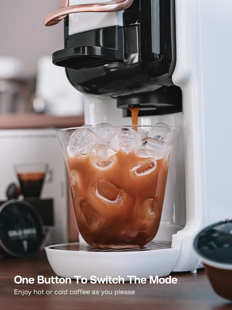 Machine à café à capsules multiples Hiinvasive W, chaud et froid, DG Cappuccino Nes, petite capsule