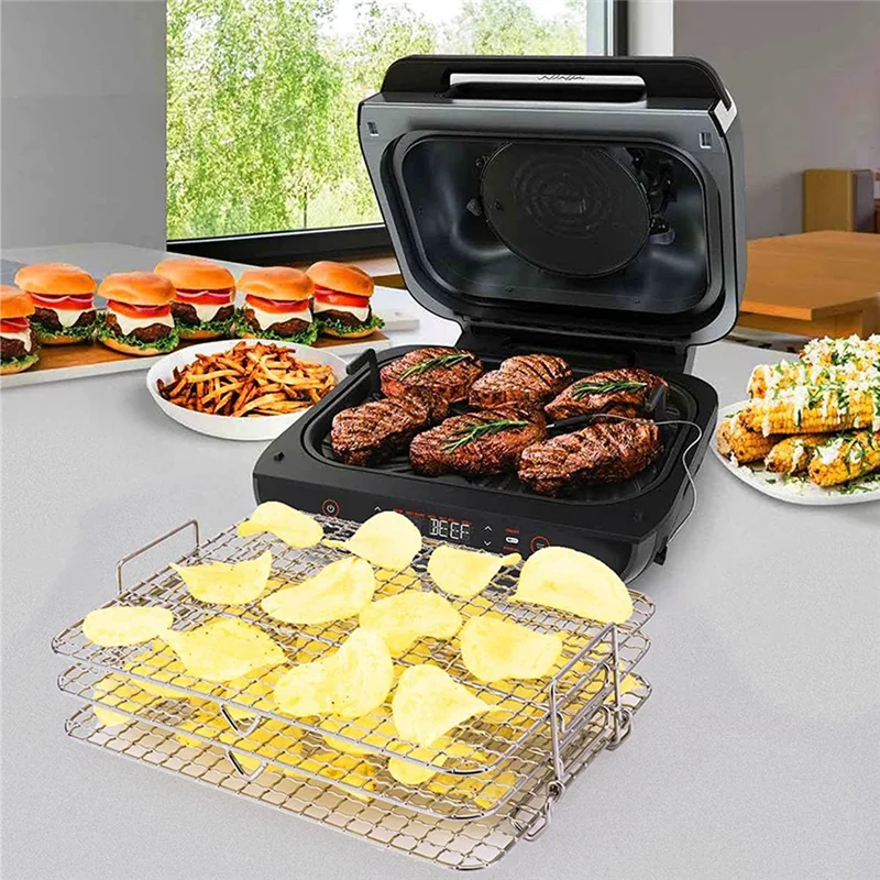 Friteuse à air T1 pour Ninja Foodi Grill XL, déliaison multicouche, accessoires pour friteuse à air