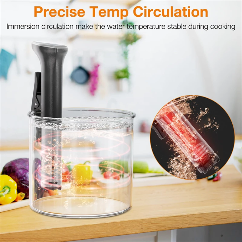Cuiseur Sous Vide étanche 1800W, circulation par Immersion, cuisson précise avec affichage numérique