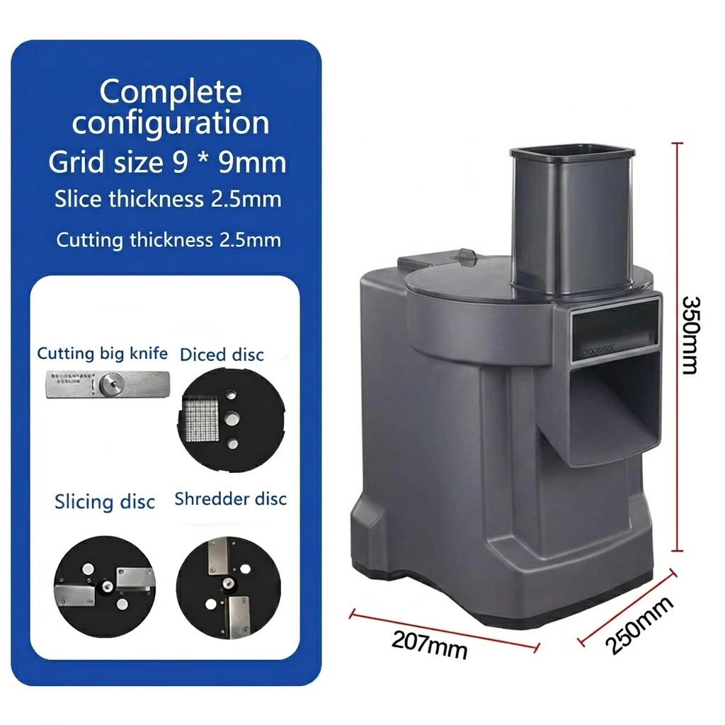 LX K8600 coupe-légumes tranchage déchiquetage fabricant de découpe robot culinaire avec 3 lames coup