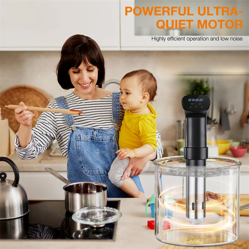 Cuiseur Sous Vide étanche 1800W, circulation par Immersion, cuisson précise avec affichage numérique