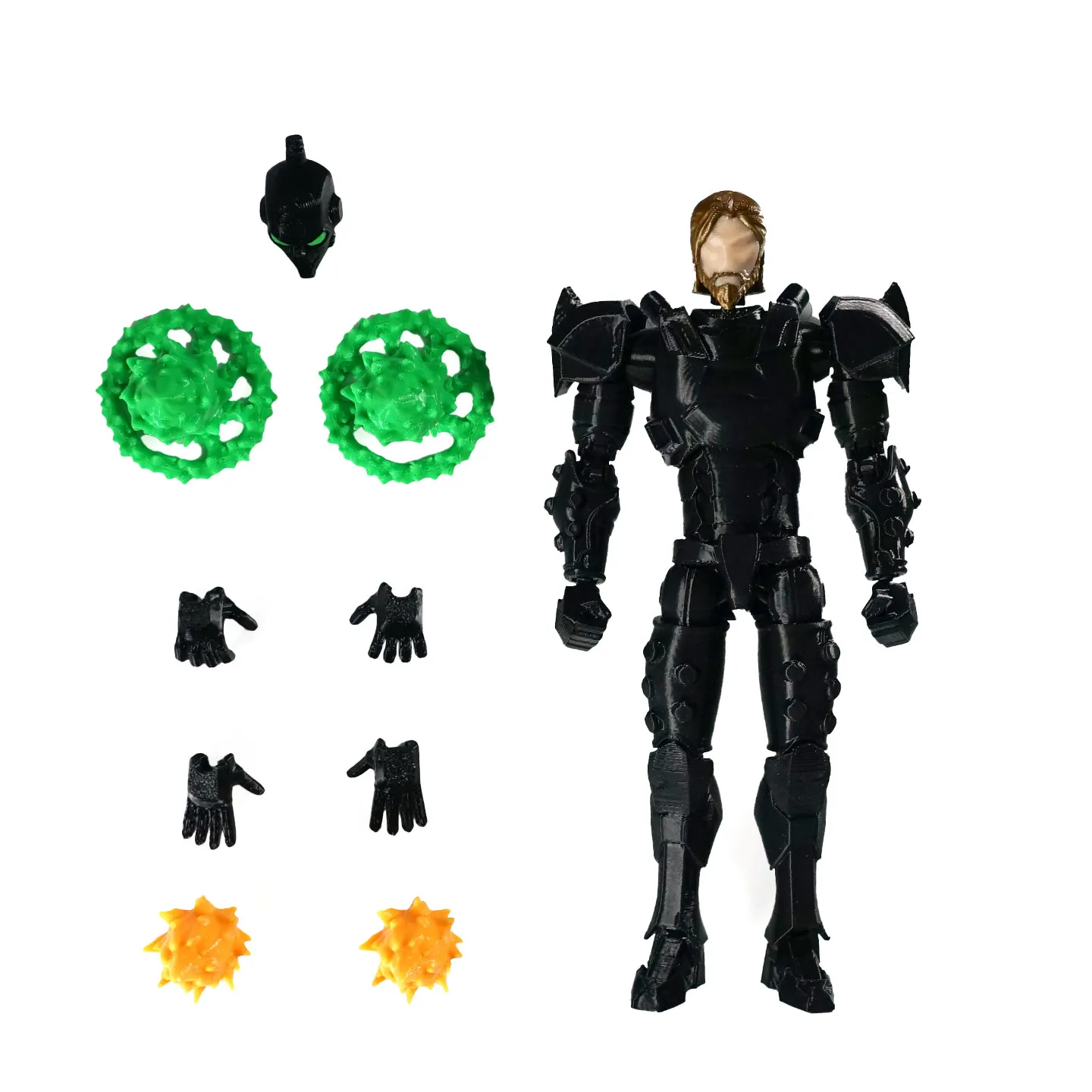 Super Robot Rudy Armure Noire Imprimé en 3D, Figurine d'Action Multi-Articulée T13 Dummy13, Jouet po