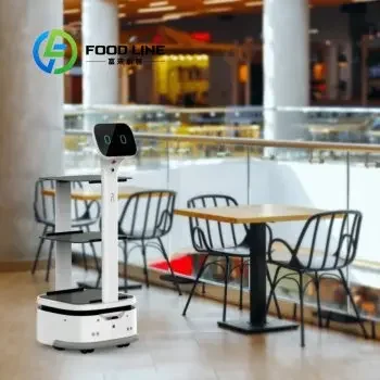 Robot de livraison commercial intelligent avec écran LED, auto-rechargeable, évitement d'obstacles,