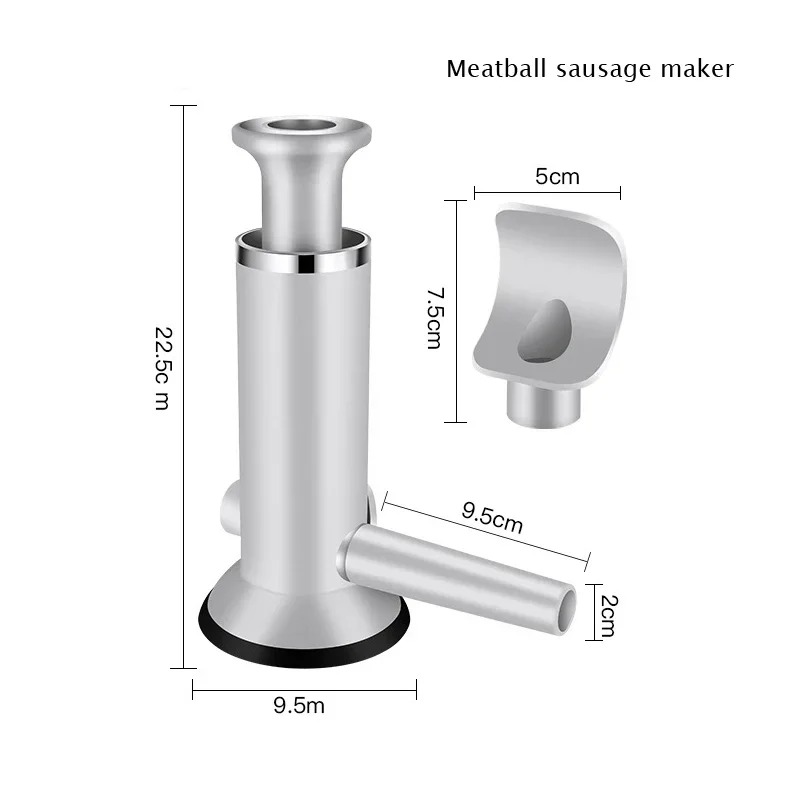 Poussière de viande de saucisse en acier inoxydable, Machine à saucisses horizontale, cuisine faite