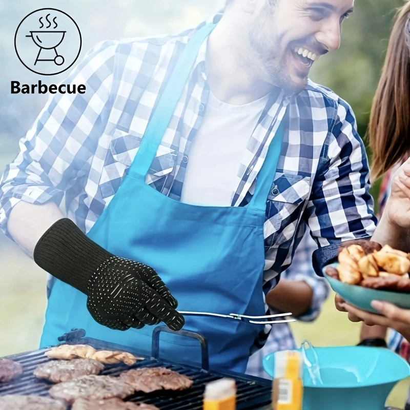 1/2 pièces gants de Barbecue mitaines de four résistantes aux hautes températures 500 800 degrés gan