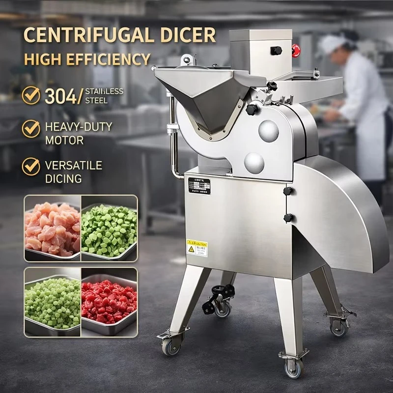 Machine de découpe centrifugeuse commerciale pour légumes et fruits, idéale pour la transformation d