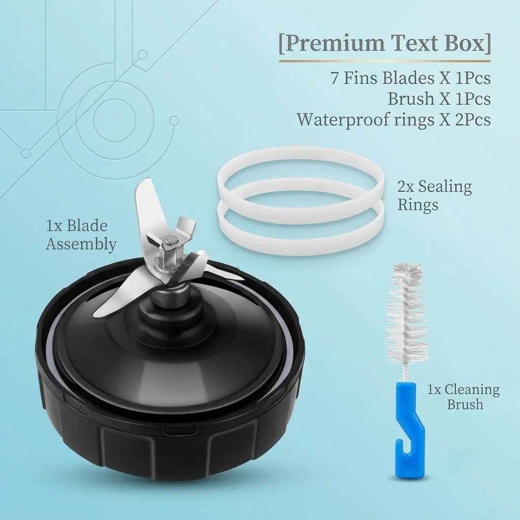 Lame inférieure extractrice à 7 ailettes pour mixeur-blender Nutri Ninja Auto IQ BL682 BL480 BL640 a