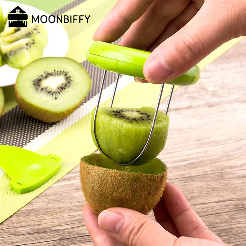 Coupe Kiwi détachable, éplucheur de fruits créatif, outils de cuisine pour salade, Gadgets d'éplucha