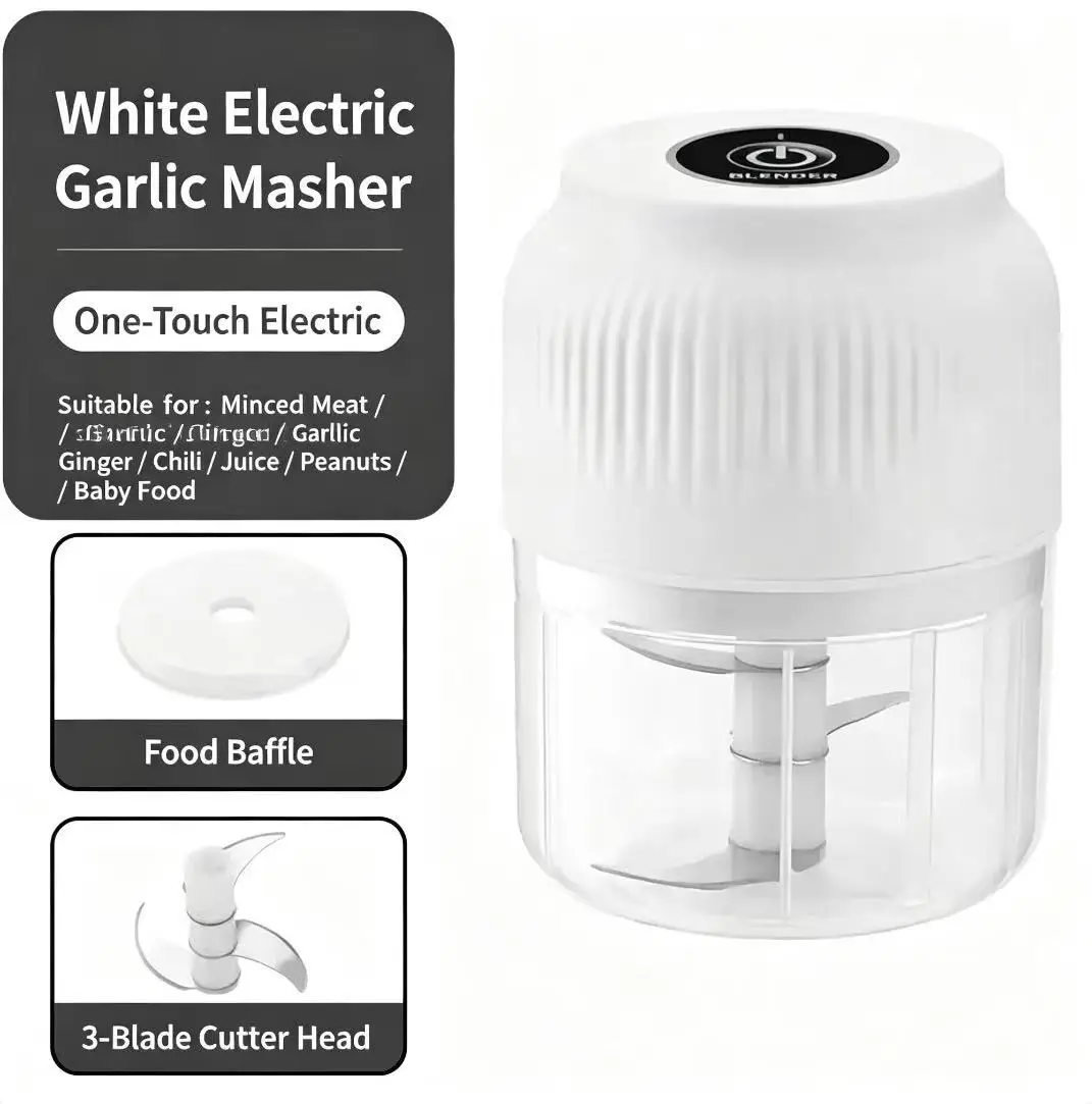 Mini hachoir à ail électrique sans fil rechargeable par USB, hachoir à légumes, hachoir à ail, hacho
