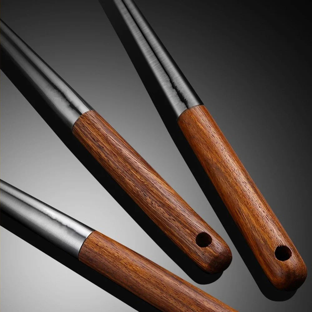 Spatule cuillère en acier inoxydable, manche en bois, pelle de cuisson, louche, ustensiles de cuisin