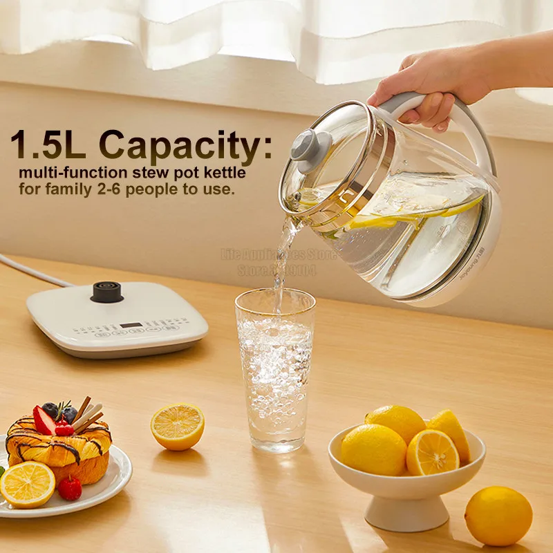 JOYOUNG-Bouilloire Électrique Multifonction de 1,5 L, 800W, Pot à Thé et Soupe à Chauffage Rapide, P