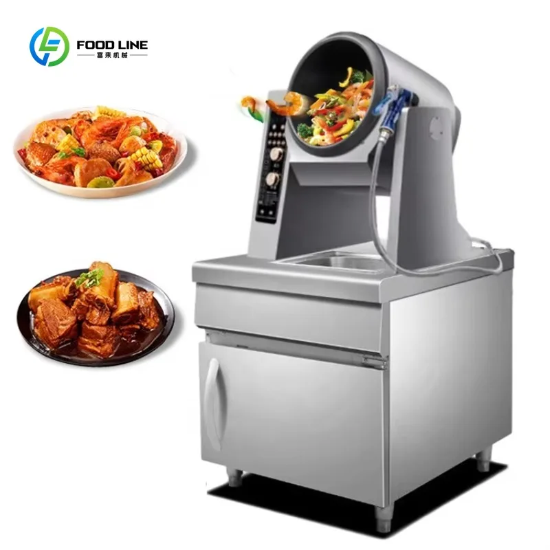 Robot de cuisine personnalisé 5 kW pour restaurant, hôtel, cantine, cuisine, en acier inoxydable, av