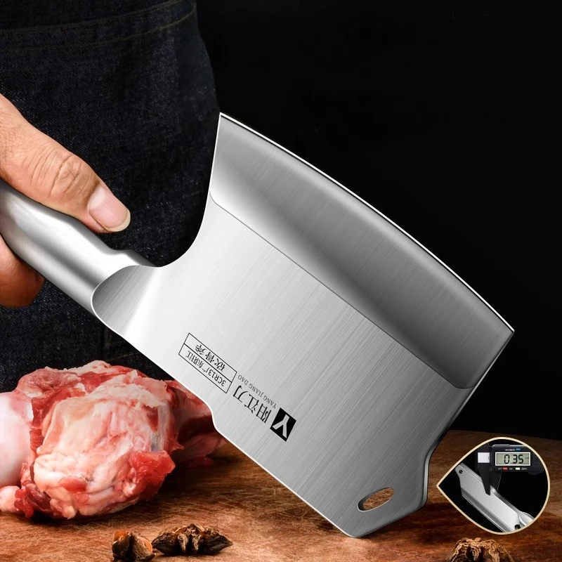 XTL-Couteau à Découper en Os de Cuisine, Outil de Coupe en Acier Inoxydable, Épais et Réduit