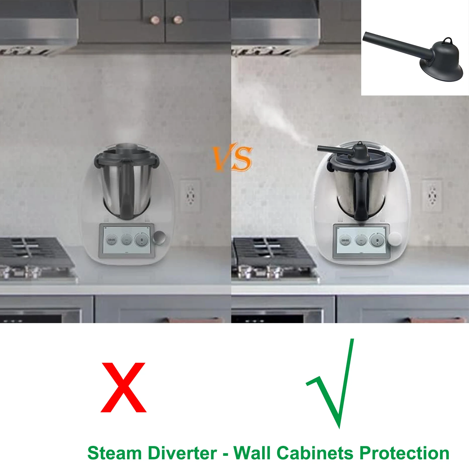 Déviateur de vapeur pour Thermomix TM5 TM6 TM31, Guide d'air pour cuisinière, tuyau d'échappement po