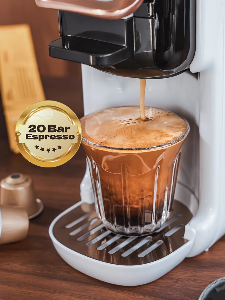 Machine à café à capsules multiples Hiinvasive W, chaud et froid, DG Cappuccino Nes, petite capsule