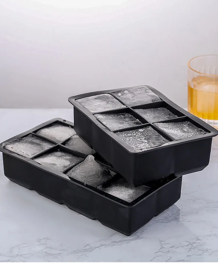 4/6/8/15 grille grand plateau à glace moule géant Jumbo grand Silicone de qualité alimentaire Cube à