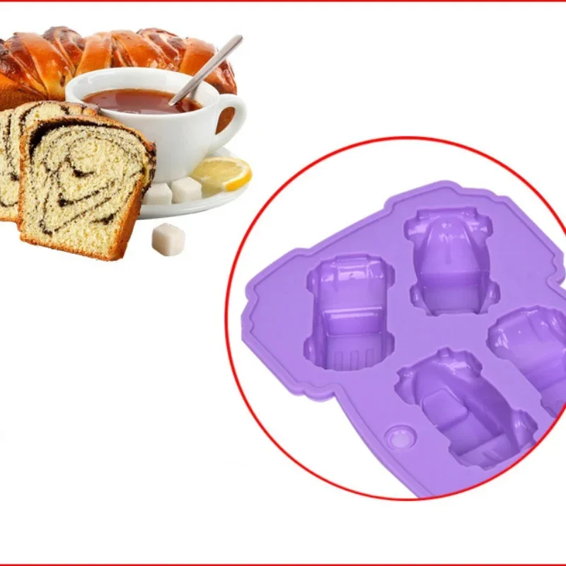Moule à chocolat en silicone pour voiture, glace, bonbons, cuisson, gâteau, cookie, pouding, F2
