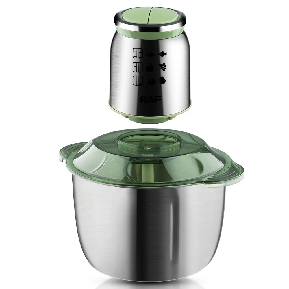 Hachoir à viande électrique 5L 1000W, mélangeur électrique multifonctionnel à 5 lames en acier inoxy