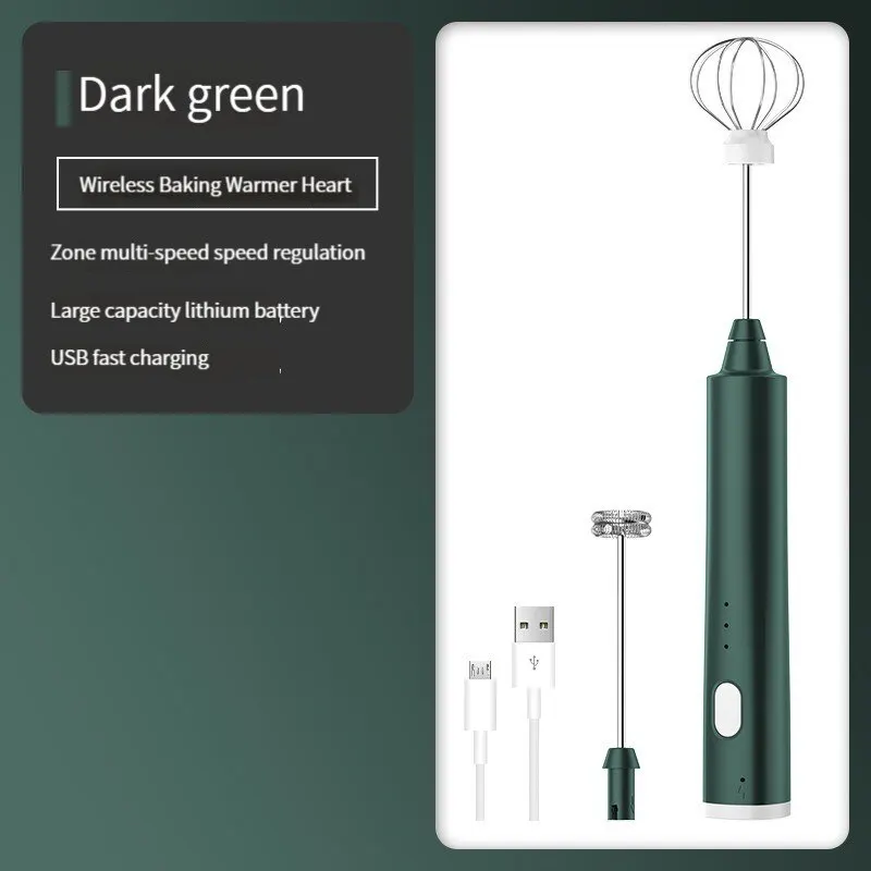Batteur à œufs portatif Rechargeable par USB, 3 vitesses, mousseur à lait électrique, mélangeur de m
