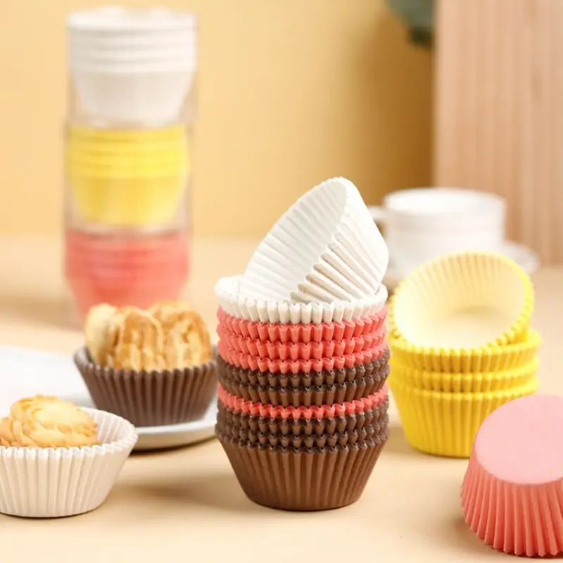 100 pièces jetables Muffin tasses oeuf tarte moules résistant à la chaleur Cupcake tasses épaissi pa