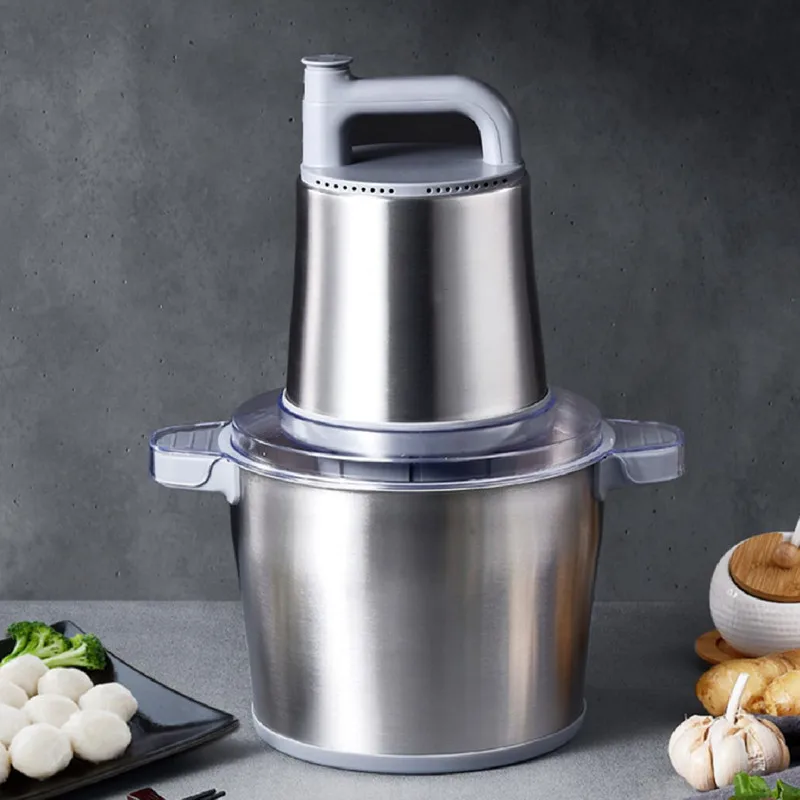 Hachoir à viande électrique multifonctionnel, acier inoxydable, réglage à deux vitesses, coupe-cuisi