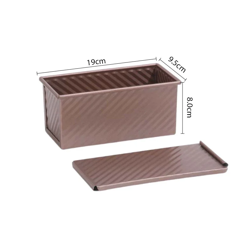 Boîte de cuisson de pain grillé avec couvercle, poêle à pain rectangulaire avec couvercle, moule de