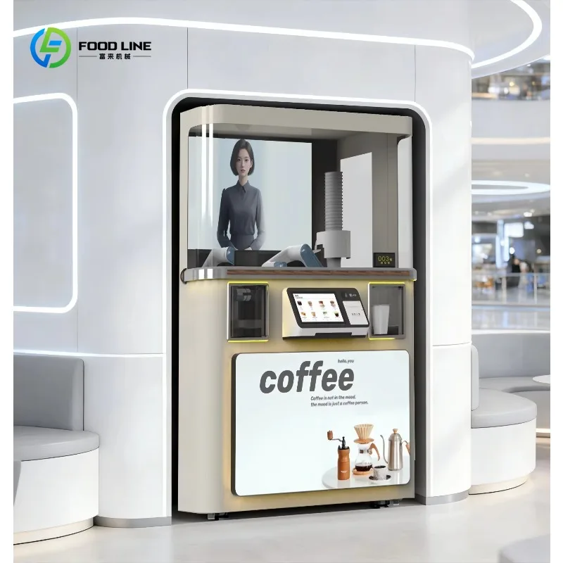 Machine à café robotisée intelligente personnalisée, bras robotisé à 6 axes, alimentée par l'IA, dis