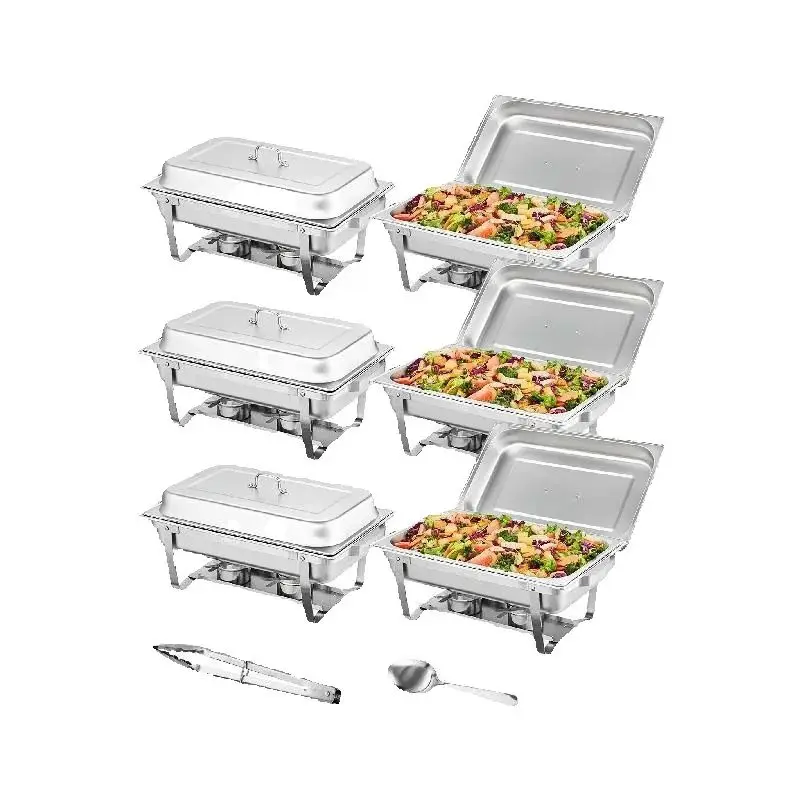 SucceBuy – réchaud rectangulaire 8QT, 2/4/6 paquets avec poêles pleine taille, Buffet, chauffage de