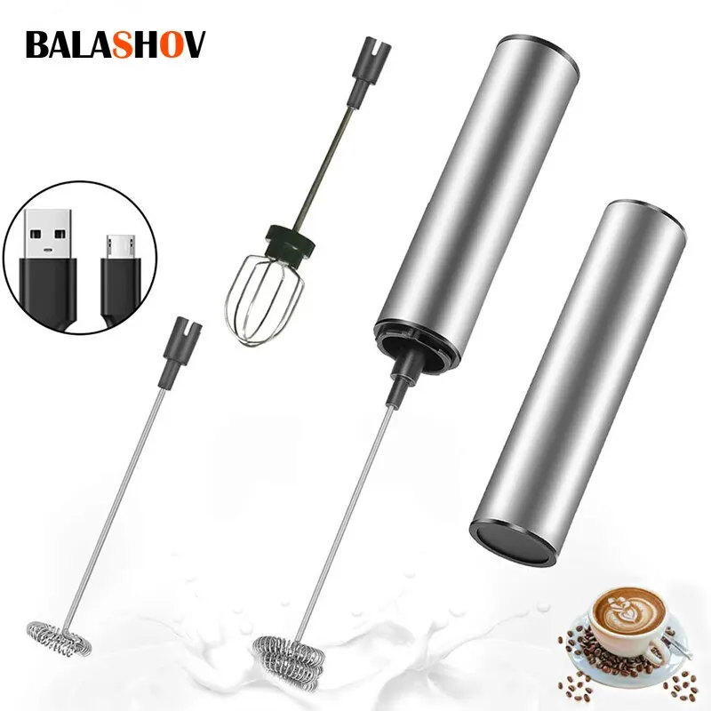 Mini mousseur à lait électrique portable aste par USB, mélangeur à café, batteur à œufs, mousseur de