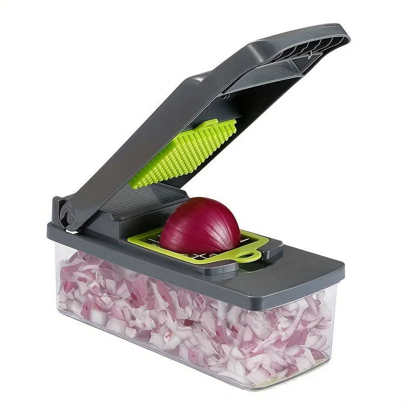 Hachoir à légumes multifonctionnel 14/16 en 1, hachoir à oignon et à pommes de terre, râpe de qualit