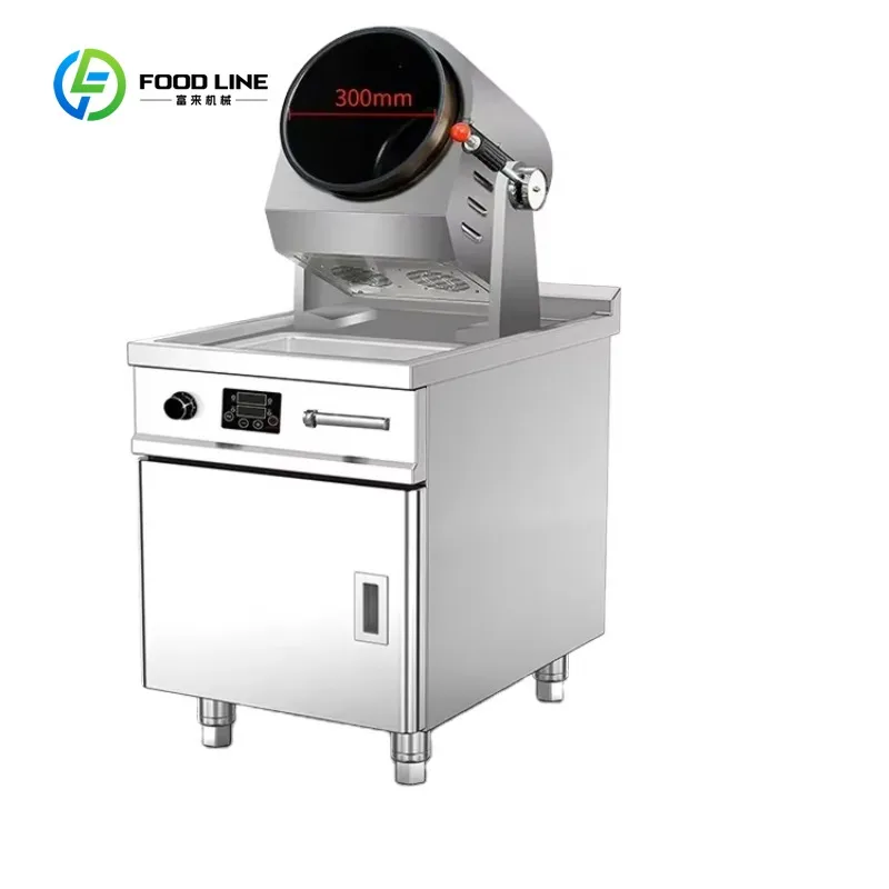 Wok à riz frit électrique automatique personnalisé pour restaurant, robot de cuisson intelligent pou
