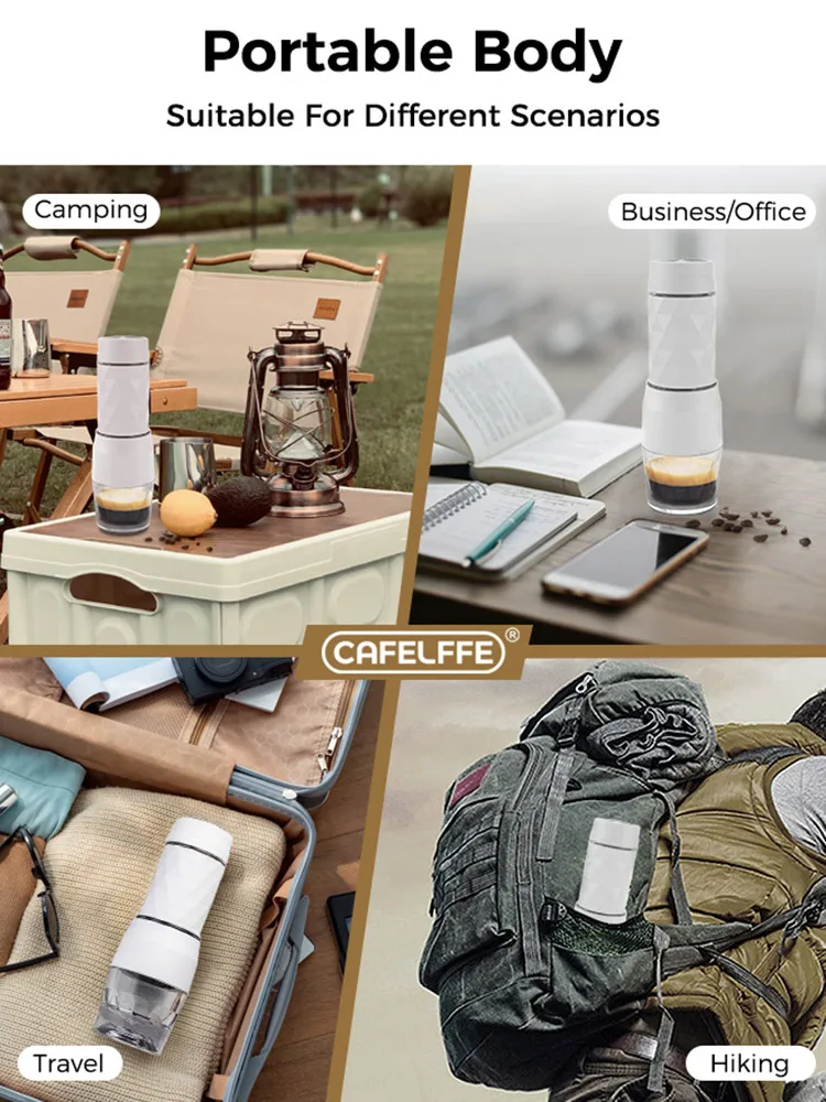 Cafelffe 3 In1 Machine à café Portable eau chaude/froide Machine à expresso manuelle pour capsules e