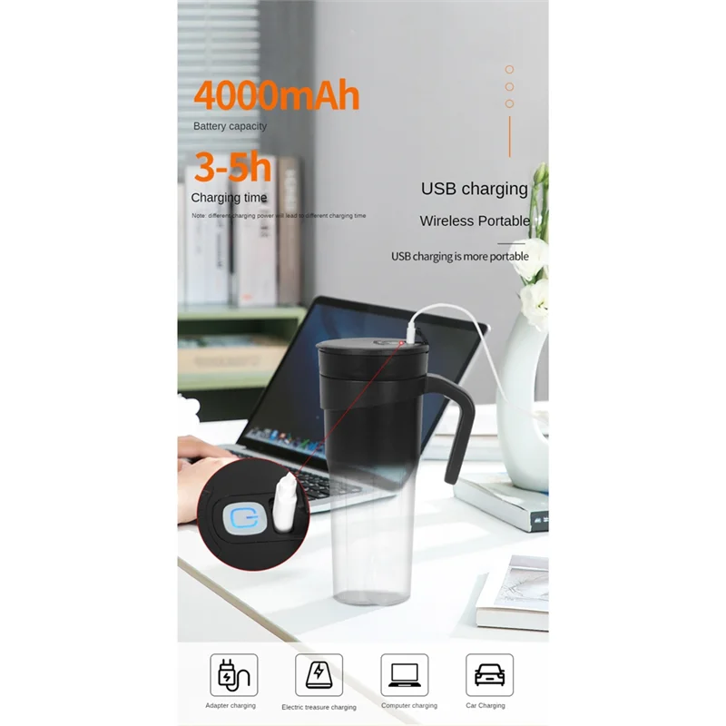 Mélangeur personnel Portable doux pour Shakes et Smoothies, avec 6 lames, poignée Rechargeable par U