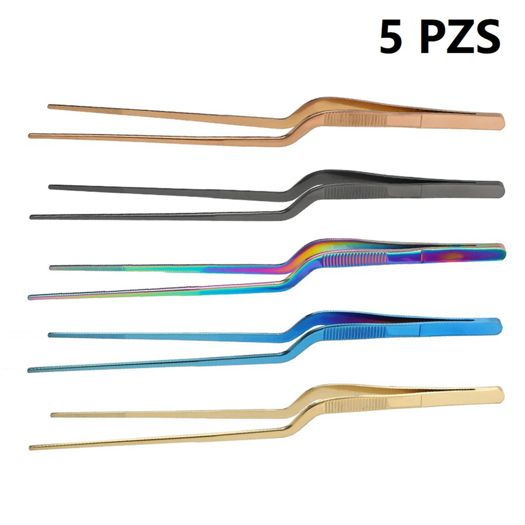 Ensemble de pinces de placage, cuisine de Chef, barre en titane, 5 pièces