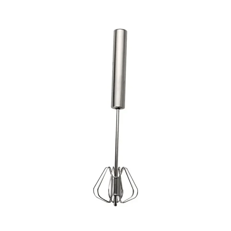 Fouet de cuisine en acier inoxydable, crémier, fouet rotatif semi-automatique, poignée de Vase en bo