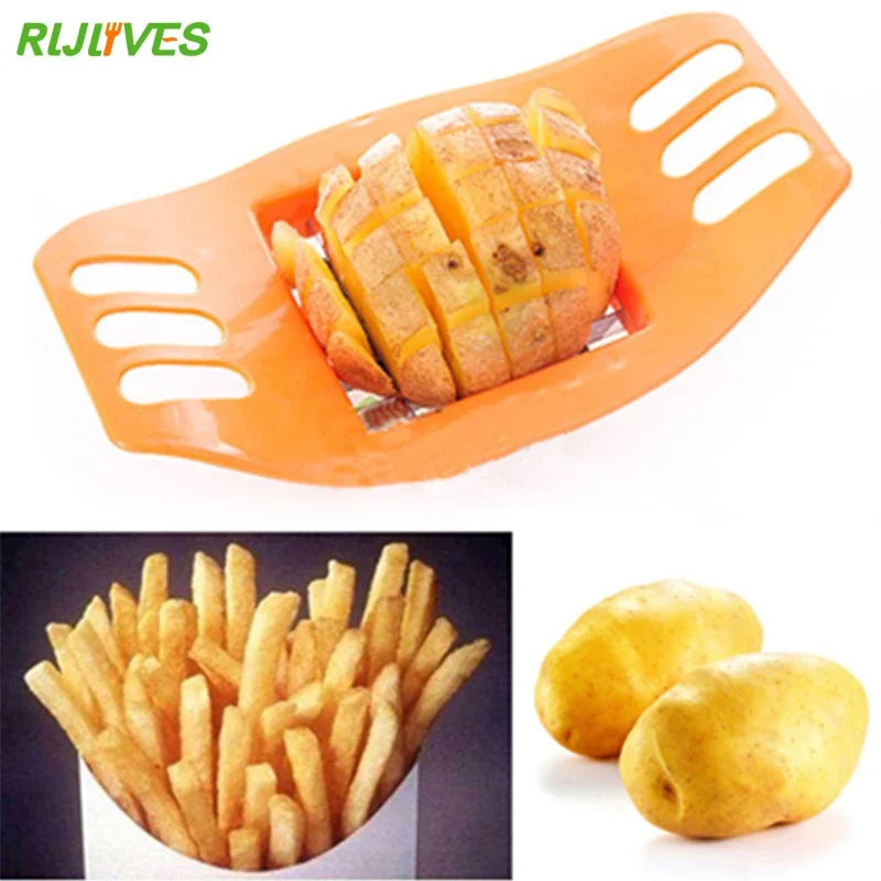 RLJLIVES-trancheuse à pommes de terre en acier inoxydable, outil de fabrication de frites, coupe-fri