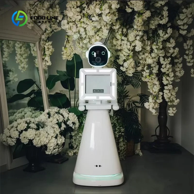 Robot photo interactif automatique humanoïde blanc personnalisé pour les mariages, les fêtes et les